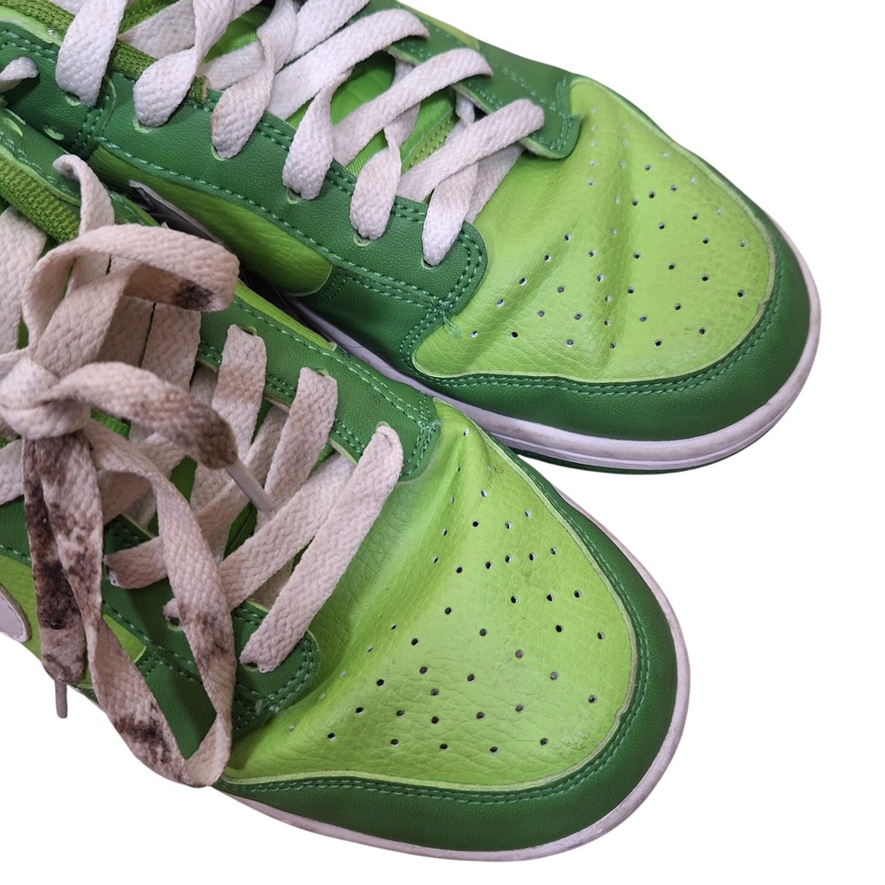 Nike Dunk Low Womens Chlorophyll Two Tone Lime Green Sneakers Shoes 8.5 - Picture 3 of 9